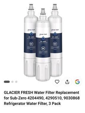 GLACIER FRESH Replacement for RPWFE, RPWF (Built-in CHIP) Refrigerator.......175